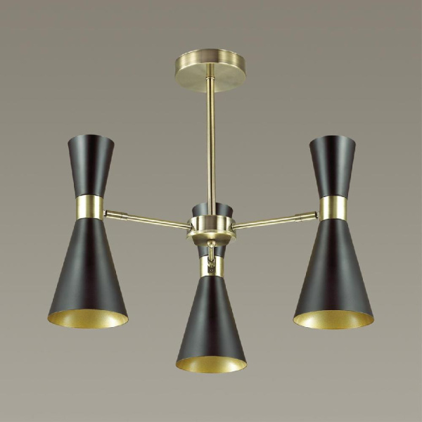 3662/3C MODERNI LN18 180 античная бронза/матовый черный Люстра потолочная E14 3*60W 220V QUINN