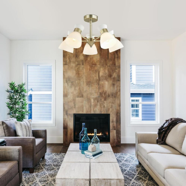 4535/5C COMFI LN21 80 матовое золото Люстра потолочная E27 5*60W 220V WILMA