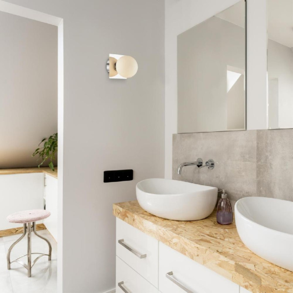 4566/1W VINTAGE LN22 000 хром, белый Бра G9 1*40W 220V ASTRID