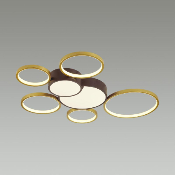 5256/99CL LEDIO LN23 000 черный, матовое золото Люстра потолочная диммир. с ДУ LED 126W 8316Лм 220V NORBERT