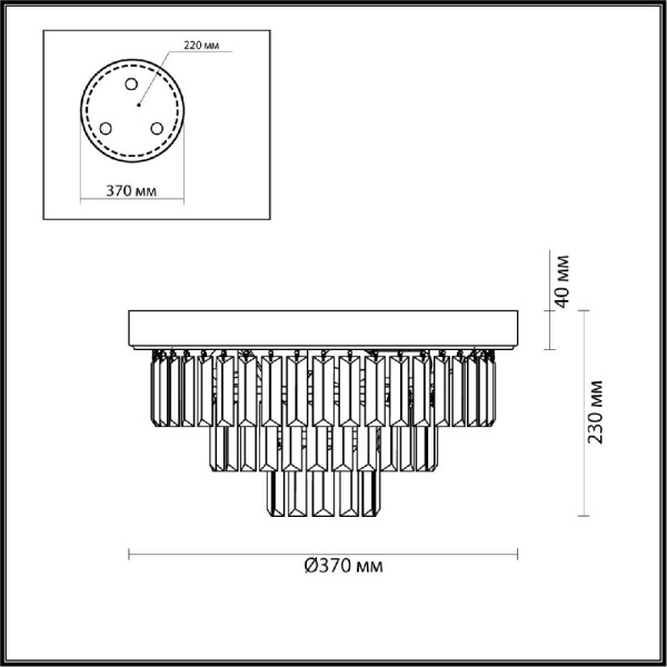 5257/4C CLASSI LN23 84 латунь Люстра потолочная E14 4*40W 220V ZAHA