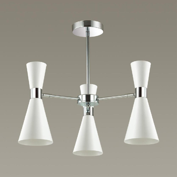 3661/3C MODERNI LN18 177 хром/матовый белый Люстра потолочная E14 3*60W 220V QUINN