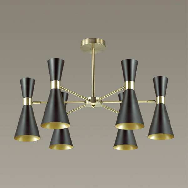 3662/6C MODERNI LN18 180 античная бронза/матовый черный Люстра потолочная E14 6*60W 220V QUINN