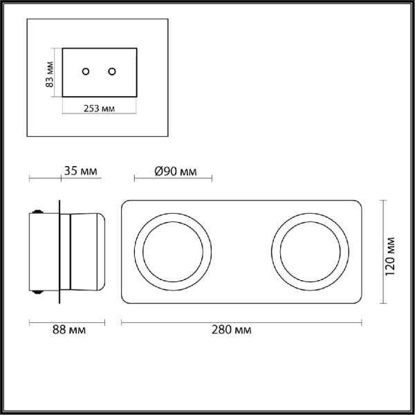5206/10WL VINTAGE никель Бра IP44 LED 2*5W 4000K 220V ORTEGA