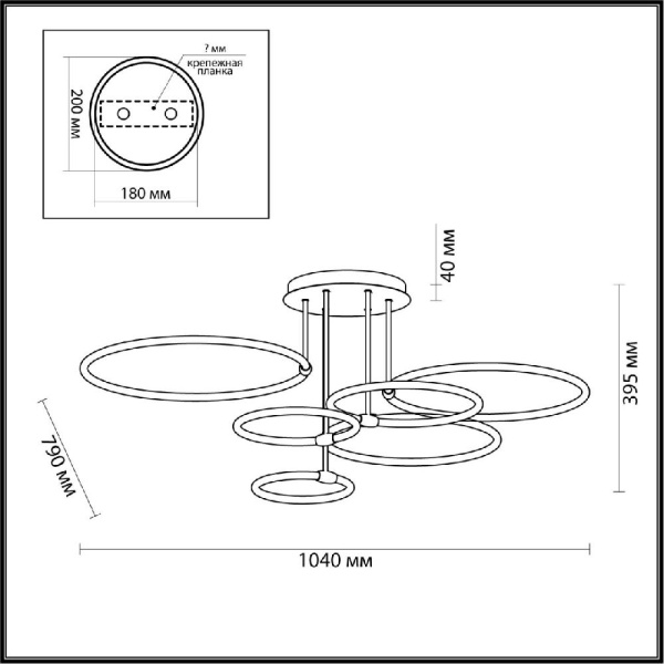 5283/99CL LEDIO LN23 228 золотой, коричневый Люстра потолочная LED 156W 3000-6000K с пультом ДУ 9899Лм 220V URSULA