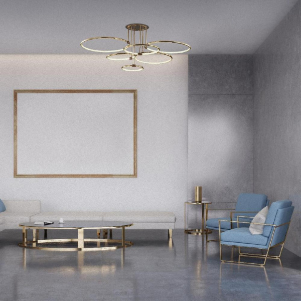 5283/99CL LEDIO LN23 228 золотой, коричневый Люстра потолочная LED 156W 3000-6000K с пультом ДУ 9899Лм 220V URSULA