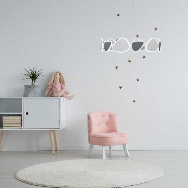 5611/99L LEDIO LN23 154 белый, серый Люстра LED диммир. с ДУ 116W 3000-6000К 9576Лм 220V KUMIKO