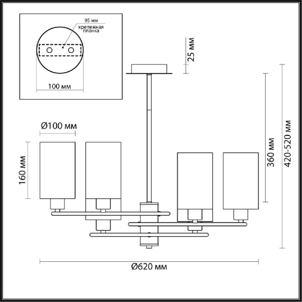 4559/6C MODERNI LN21 000 золотой Люстра потолочная E14 6*40W 220V AVERY