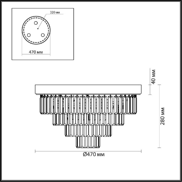 5257/6C CLASSI LN23 84 латунь Люстра потолочная E14 6*40W 220V ZAHA