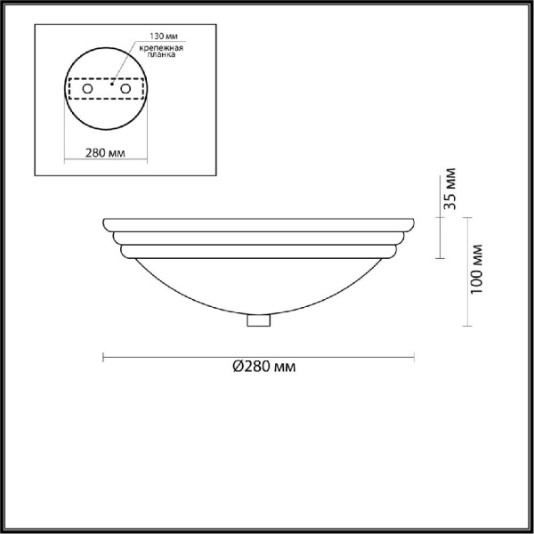 5261/2C VINTAGE LN23 86 хром Настенно-потолочный светильник E27 2*60W 220V KAYLA