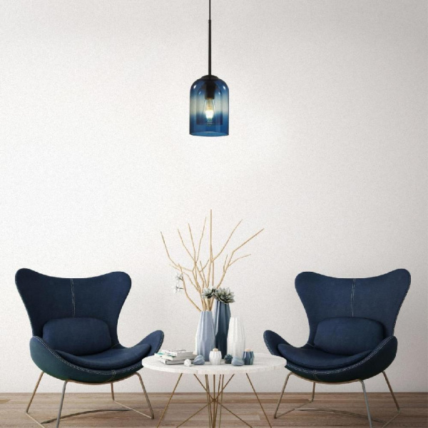 5280/1 SUSPENTIONI LN23 000 черный, синий L провода 1500мм Подвес E27 1*60W 220V BORIS