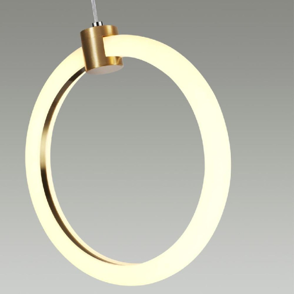 5297/7L LEDIO LN23 000 золотой Подвес LED 7W 3000K 574Лм 220V NOVA