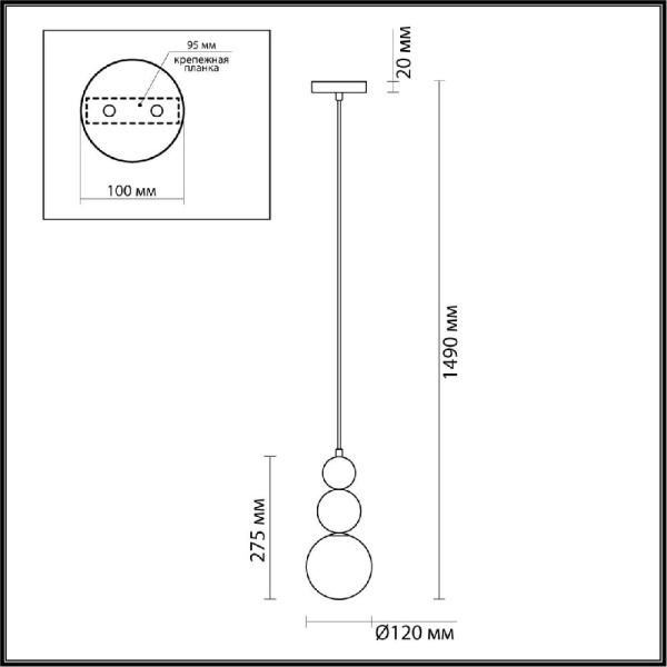 5615/1A SUSPENTIONI LN23 000 золотой, разноцветный Подвес G9 1*40W 220V ANFISA