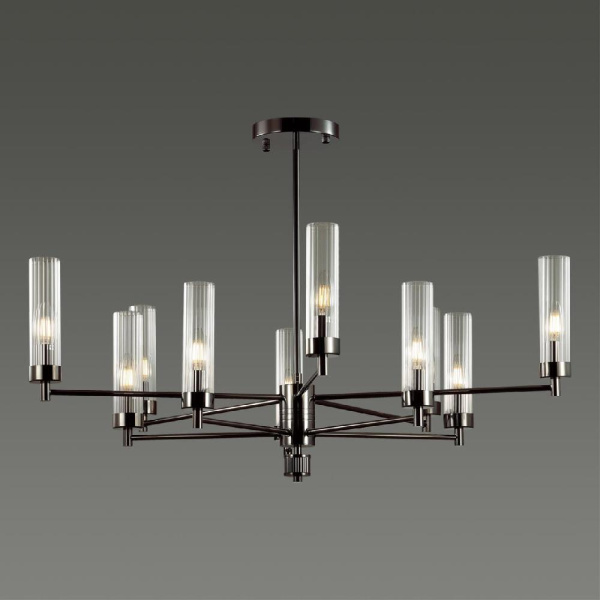 5275/10C CLASSI LN23 38 черный хром Люстра потолочная E14 10*40W 220V KAMILLA