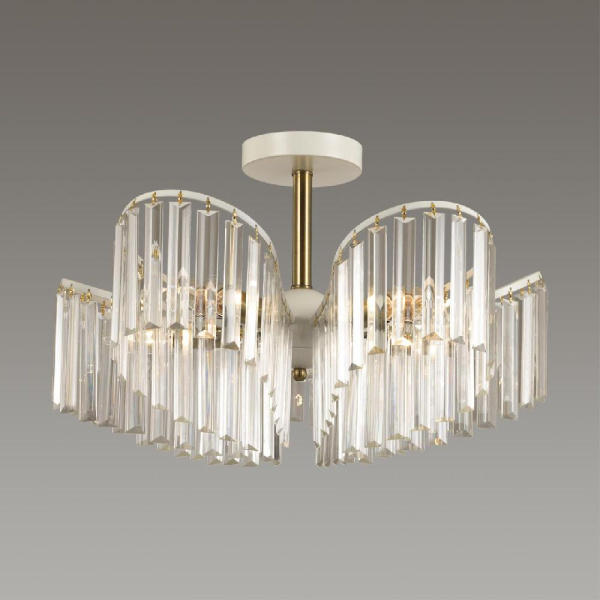 5278/5C CLASSI LN23 000 белый, античная латунь Люстра потолочная E14 5*40W 220V BECCA