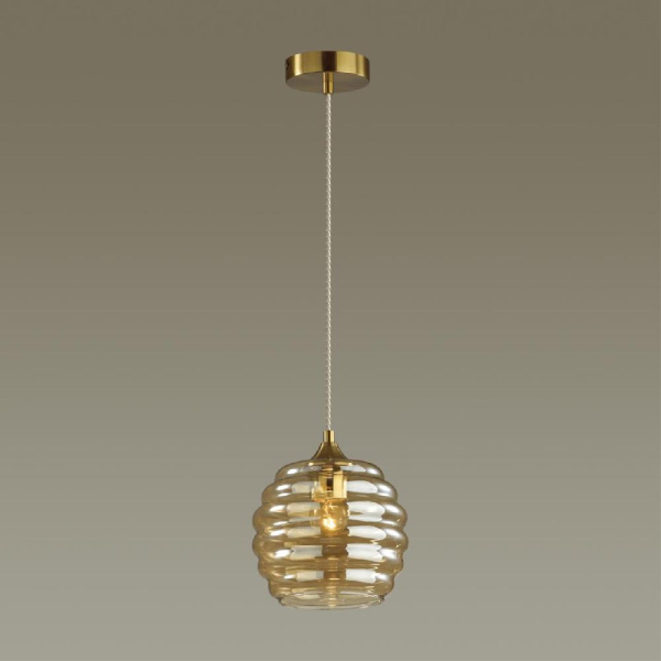 5285/1 SUSPENTIONI LN23 000 латунь, янтарный Подвес E27 1*40W 220V MONTY