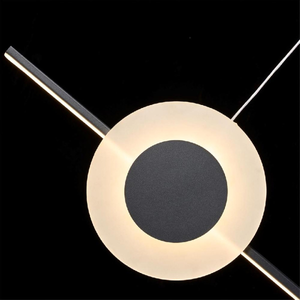 5613/28L LEDIO LN23 235 черный Светильник подвесной LED диммир. с ДУ 28W 3000-6000К 3053Лм 220V MIZUKI