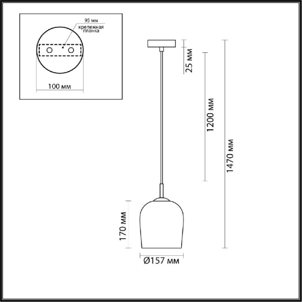 6551/1A SUSPENTIONI LN23 305 матовое золото Подвес E14 1*40W 220V ELLIE