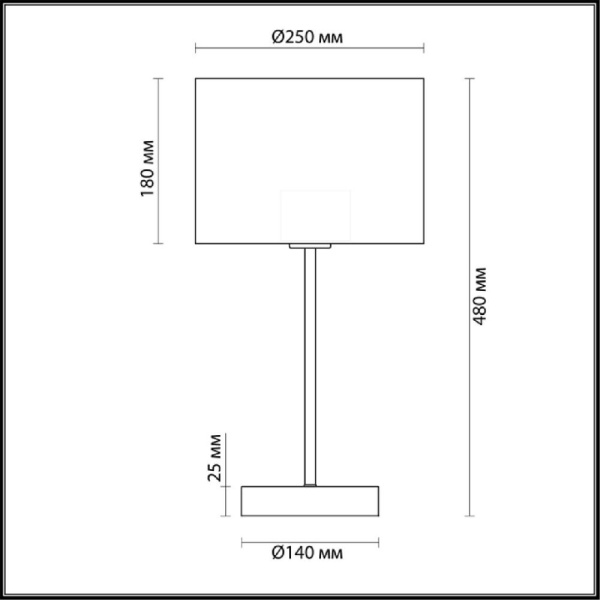 3745/1T MODERNI LN19 128 никель/белый, металл/текстиль Настольная лампа E27 60W 220V NIKKI