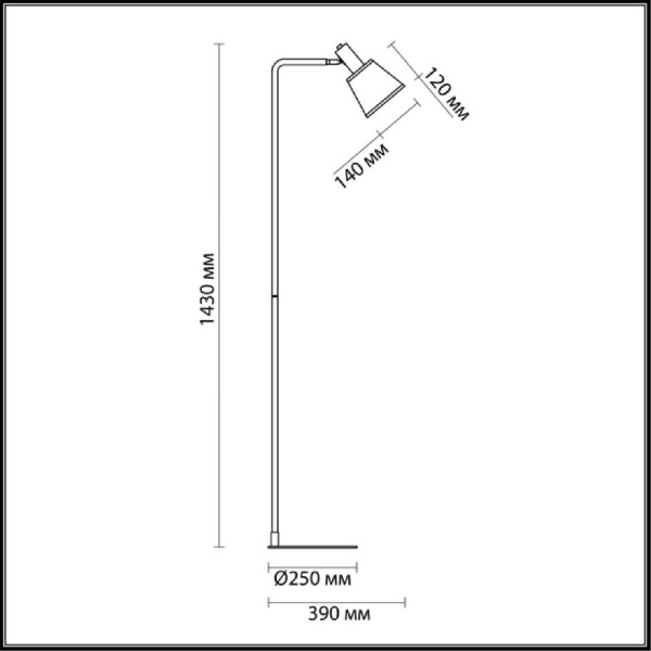 3638/1F MODERNI LN19 182 черный Торшер E14 40W 220V MARCUS