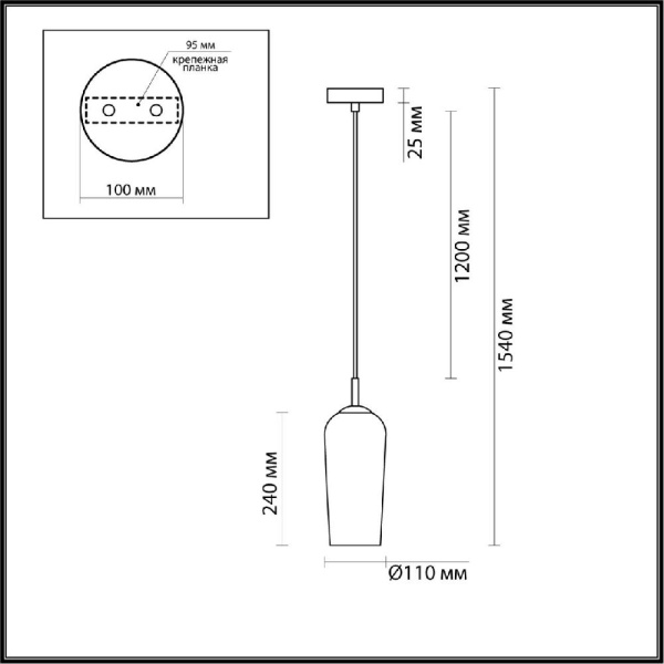 6551/1B SUSPENTIONI LN23 305 матовое золото Подвес E14 1*40W 220V ELLIE
