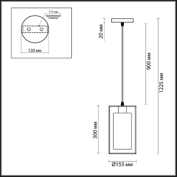 3731/1 SUSPENTIONI LN19 335 хром Подвес E27 1*60W 220V ELLIOT
