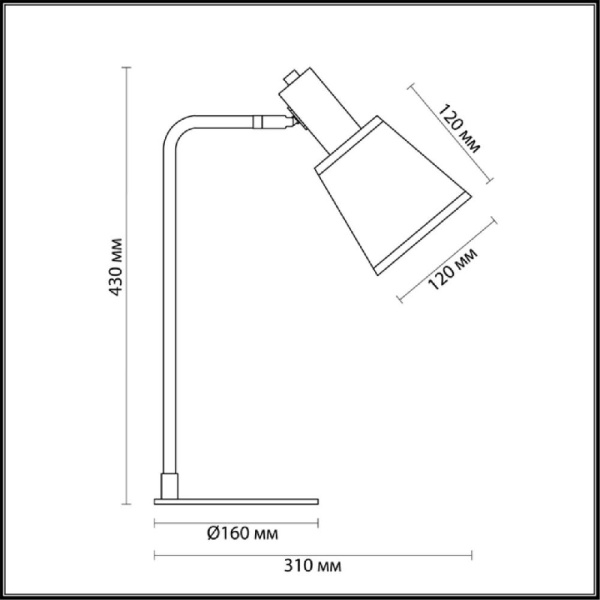 3638/1T MODERNI LN19 182 черный Настольная лампа E14 40W 220V MARCUS