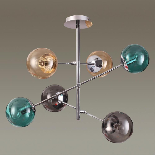 4454/6C MODERNI LN20 000 хром, разноцветный Люстра потолочная E14 6*40W 220V SIERRA