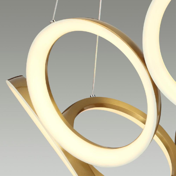 5672/65L УЦЕНКА LEDIO LN23 000 золотой Люстра LED 65W 3000-6000K 3430Лм 220V AIKO