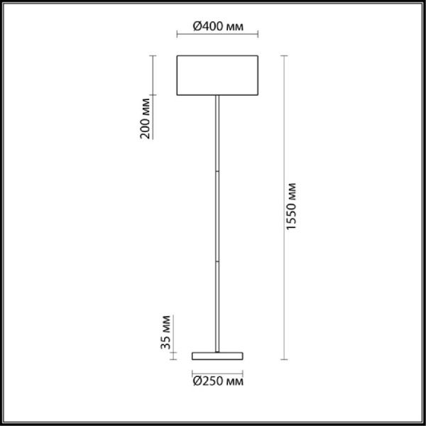 3745/2F MODERNI LN19 128 никель/белый, металл/текстиль Торшер E27 2*60W 220V NIKKI
