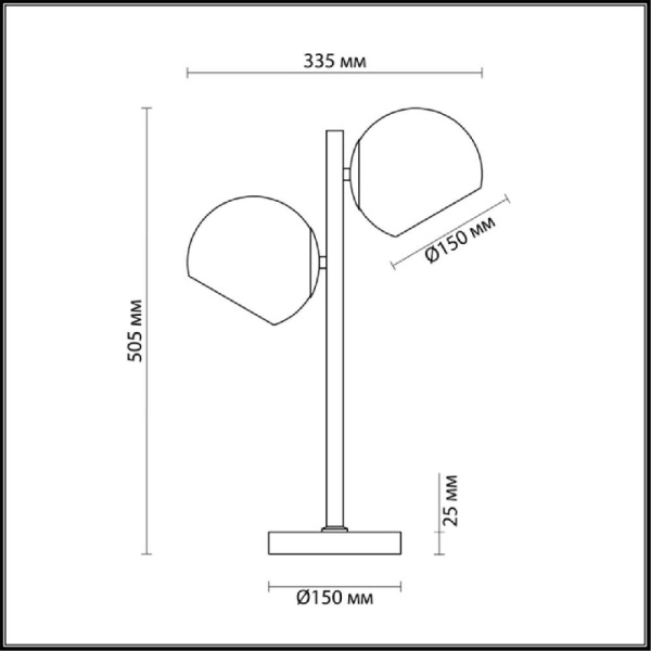 3769/2T MODERNI LN19 000 латунь Настольная лампа E14 2*60W 220V BLAIR