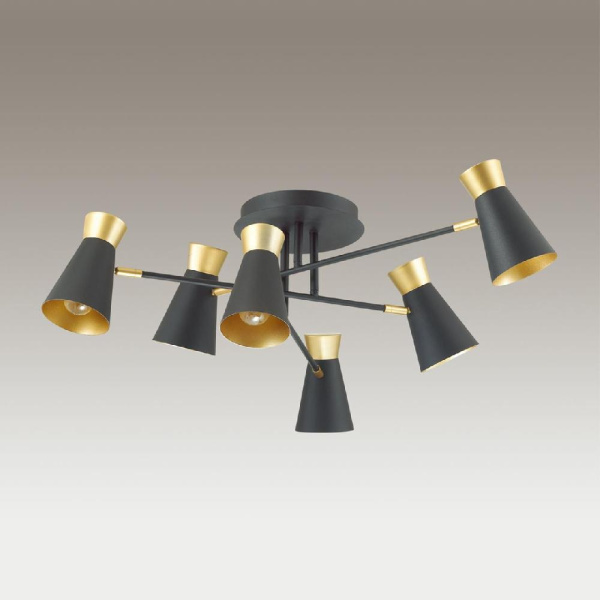 3790/6C LOFTI LN19 000 матовый черный, золотой Люстра потолочная E14 6*40W 220V LIAM