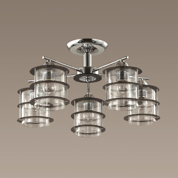 3504/5C COUNTY LN18 000 хром Люстра потолочная E27 5*60W 220V ROTONDUM
