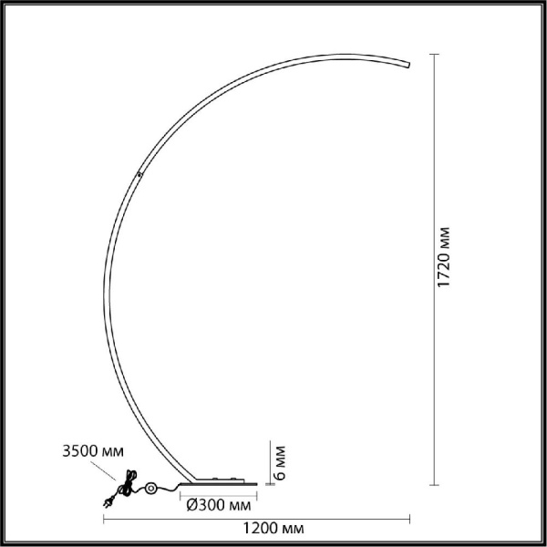 5676/21FL LEDIO LN23 371 чёрный Торшер LED 21W 3000-6000K 820Лм 220V WES
