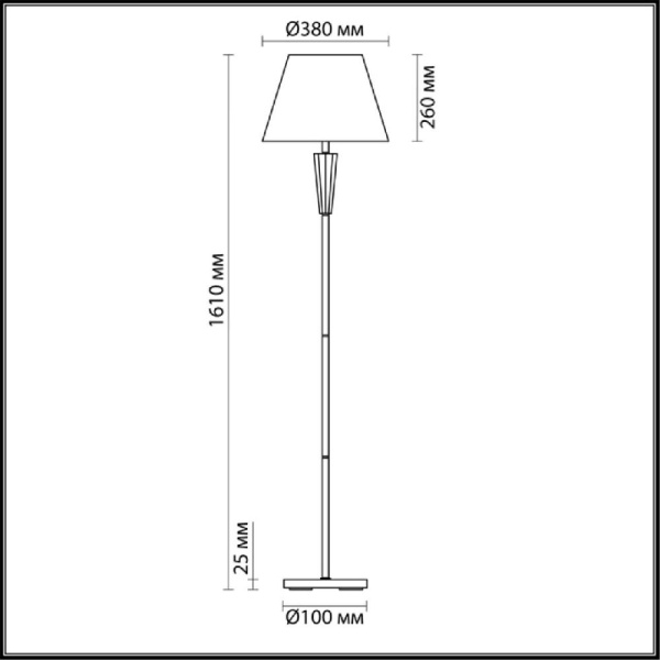 3733/1F NEOCLASSI LN19 68 хром, золотой Торшер E27 1*60W 220V LORAINE