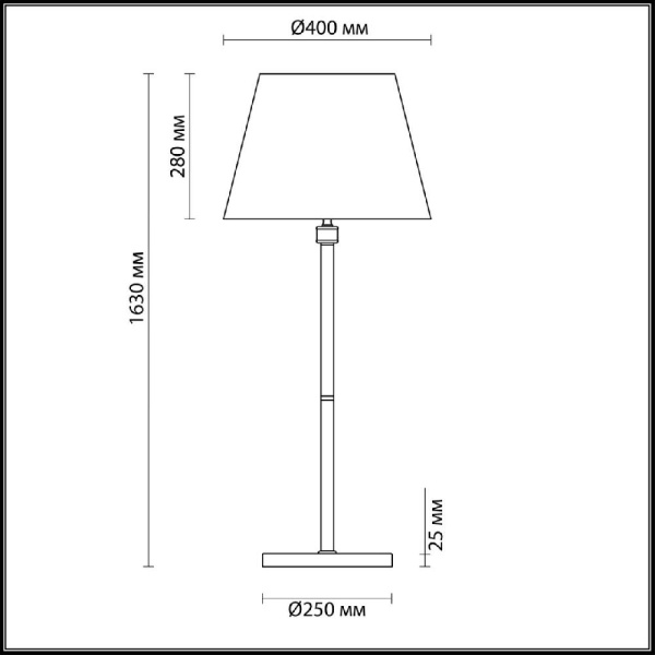 4429/1F NEOCLASSI (В 2-Х КОРОБКАХ) LN20 70 античная латунь, бежевый Торшер E14 1*40W 220V MONTANA
