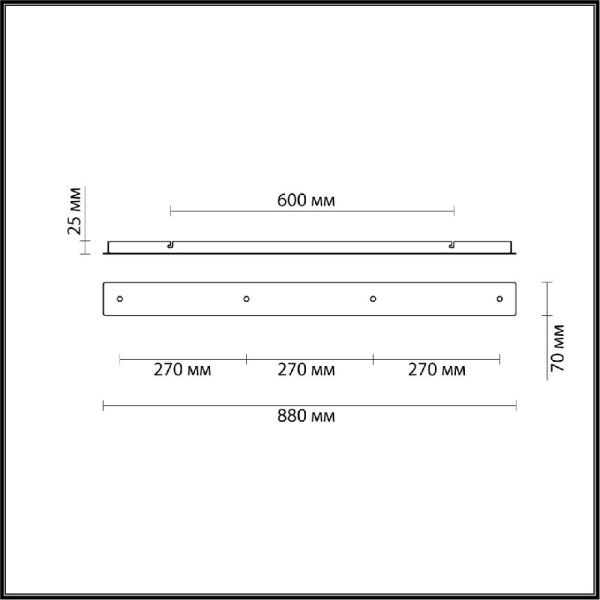 4506/4 SUSPENTIONI LN20 000 черный Основание для подвесов 220V MOLTO