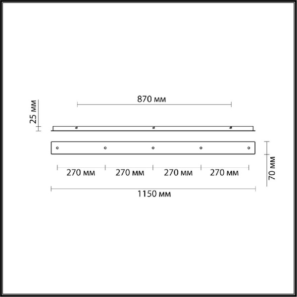 4506/5 SUSPENTIONI LN20 000 черный Основание для подвесов 220V MOLTO