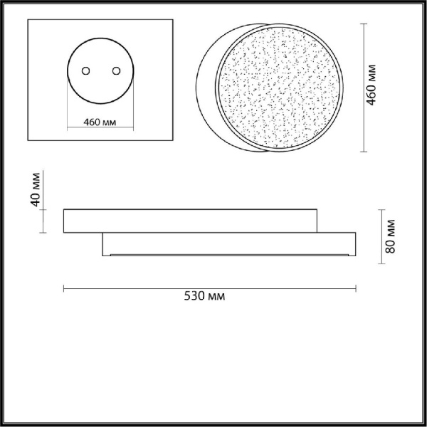 4509/72CL LEDIO LN20 000 белый, черный Люстра потолочная диммир. с ДУ LED 72W 3000-6000К 6120Лм 220V AGATHA