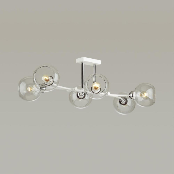 4517/6C MODERNI LN20 187 белый, хром Люстра потолочная E14 6*40W 220V ALANA