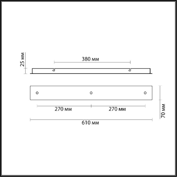 4506/3 SUSPENTIONI LN20 000 черный Основание для подвесов 220V MOLTO