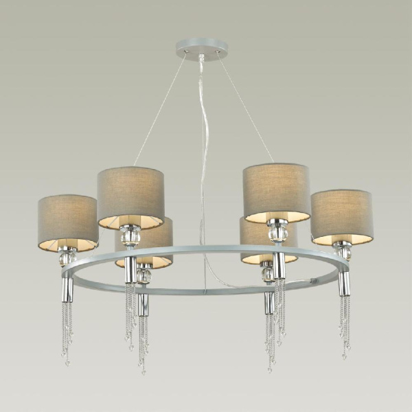 4515/6 NEOCLASSI LN20 66 хром, серый Люстра E27 6*60W 220V SANTIAGO