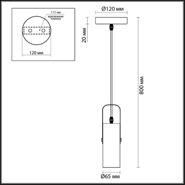 3714/1 MODERNI LN19 238 золотой, чёрный Подвес GU10 LED 1*5W 220V CLAIRE