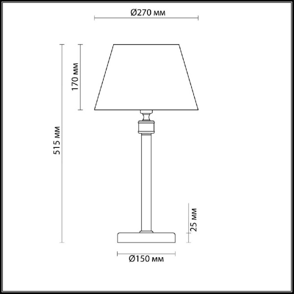 4429/1T NEOCLASSI LN20 70 античная латунь, бежевый Настольная лампа E14 1*40W 220V MONTANA