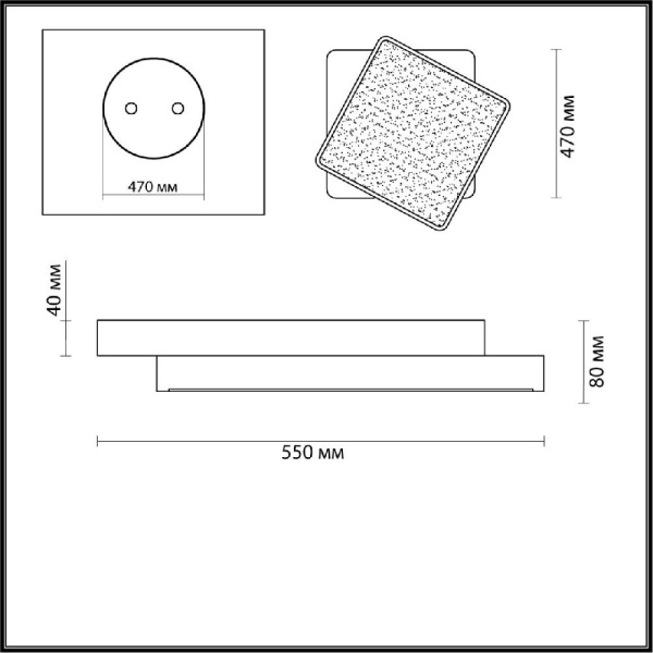 4511/72CL LEDIO LN20 000 белый, черный Люстра потолочная диммир. с ДУ LED 72W 3000-6000К 6120Лм 220V AGATHA