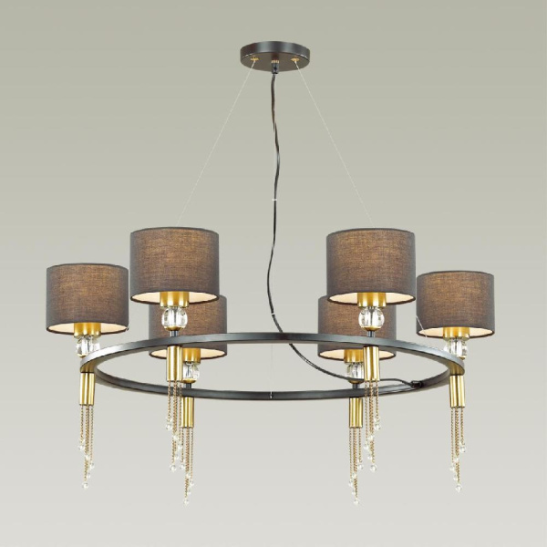 4516/6 NEOCLASSI LN20 66 античная латунь, черный Люстра E27 6*60W 220V SANTIAGO