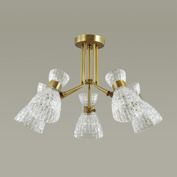 3704/5C COMFI LN19 78 античная бронза Люстра потолочная E14 5*40W 220V JACKIE