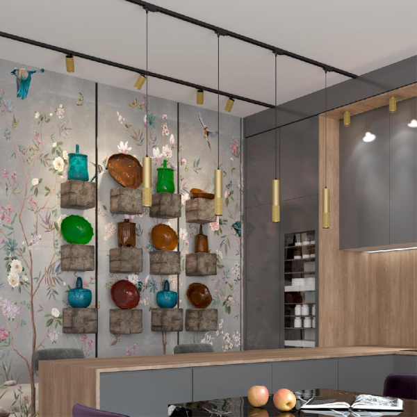 358506 PORT NT21 128 золото Трехфазный трековый светодиодный cветильник, провод 1м IP20 LED 4000K 12W 220V MAIS LED