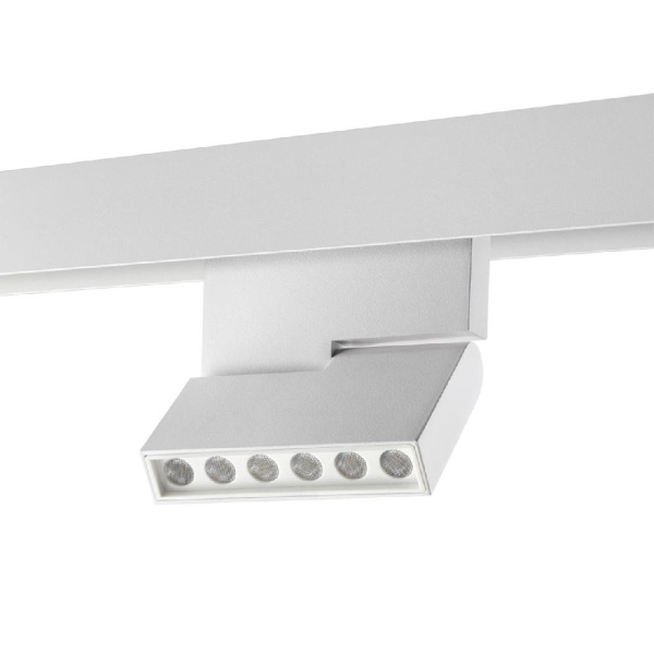 358627 SHINO NT21 065 белый Трековый низковольтный св-к диммируемый с ДУ, со сменой цв.температуры IP20 LED 3000~6500К 12W 48V FLUM