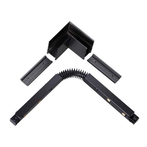 135122 SHINO NT21 043 черный Соединитель с токопроводом для шинопровода L-образный IP20 48V FLUM